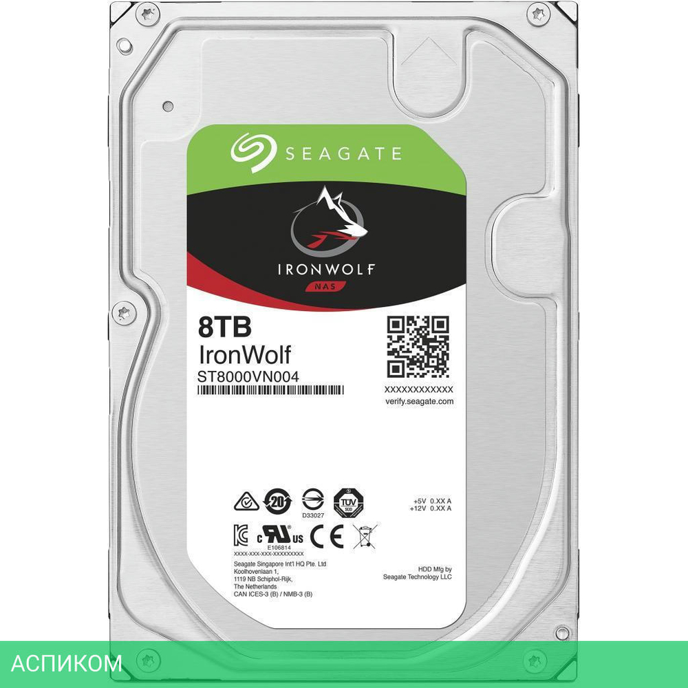 Жесткий диск Seagate IronWolf 8TB (ST8000VN004)