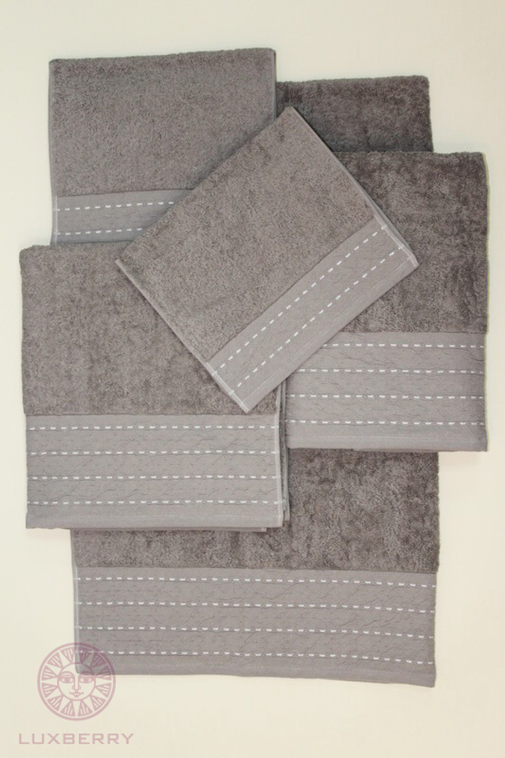 Полотенце 70х140 Devilla Palma Стежок табачное