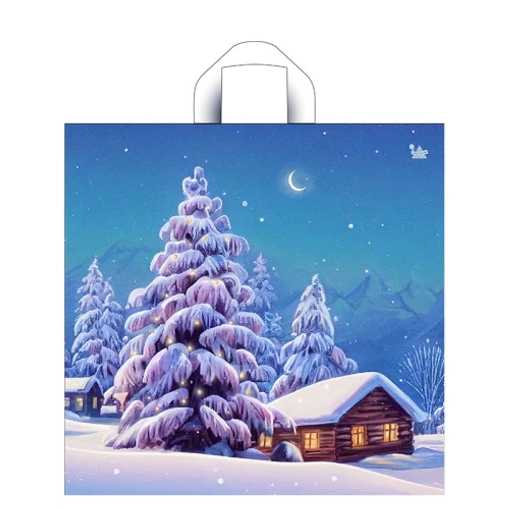 Новогодние пакеты &quot;Ночь перед Рождеством&quot; 44х42+6см 70мкм (50/300шт)