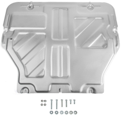 Защита картера и КПП Rival для Volkswagen Caravelle T5, T6 (V - все) 2003-2019/Volkswagen Caravelle T6 рестайлинг (V - 2.0TDI (110 л.с.)) 2020-н.в./Volkswagen Multivan T5, T6 (V - все) 2003-2019/Volkswagen Multivan T6 рестайлинг (V - 2.0TDI (110 л.с.)) 2020-н.в./Volkswagen Transporter T5, T6 (V - все) 2003-2019/Volkswagen Transporter T6 рестайлинг (V - 2.0TDI (110 л.с.)) 2020-н.в., штампованная, алюминий 3 мм, с крепежом, 333.5806.2