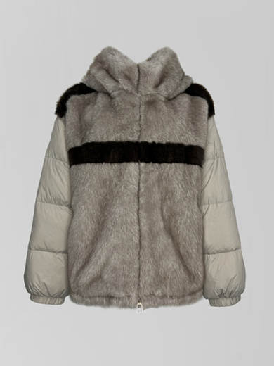Куртка ALLURE YKE5225 с меховыми вставками и капюшоном