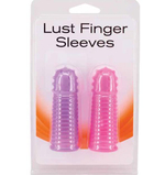 Набор из 2 насадок на пальцы Lust Finger Sleeves (Цвет: фиолетовый с розовым)