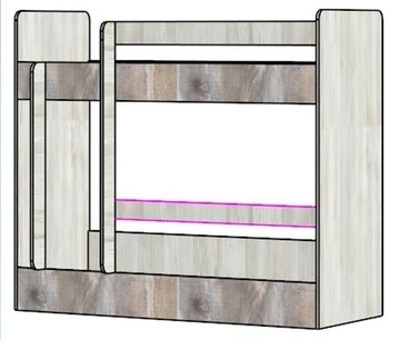 Планка-борт для нижнего яруса  двухъярусной кровати /1200*100*16/ белый глянец