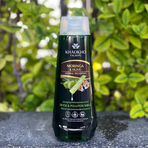 Бессульфатный шампунь для волос Моринга и Олива Moringa & Oliva Herbal Shampoo Khaokho Thalaypu
