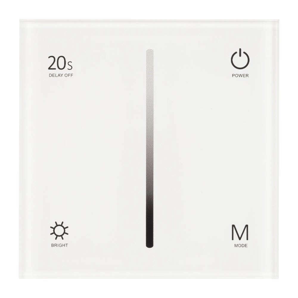 Панель SMART-P6-DIM-G-IN White (12-24V, 4x3A, Sens, 2.4G) (Arlight, IP20 Пластик, 5 лет) 034781