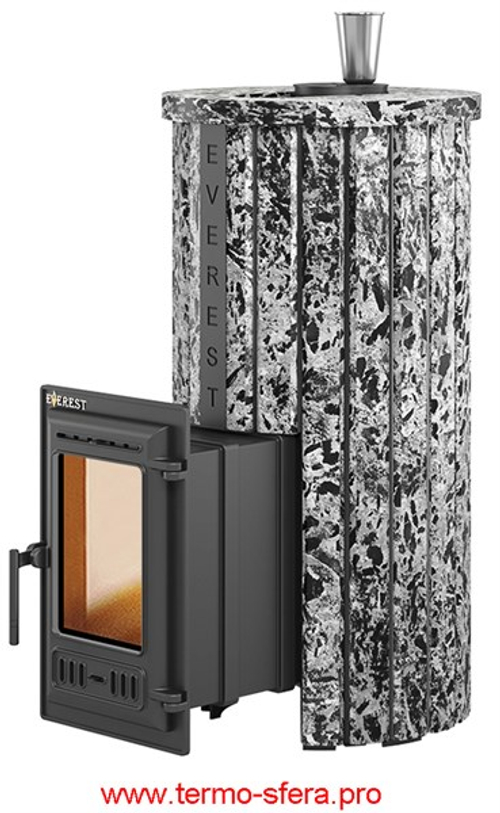 Печь для бани Эверест "Steam Master 24 ЧУГУН" Ламель Пироксенит Элит, S-20