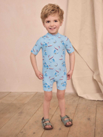 Костюм плавательный слитный для мальчика Next AG2-985, Голубой