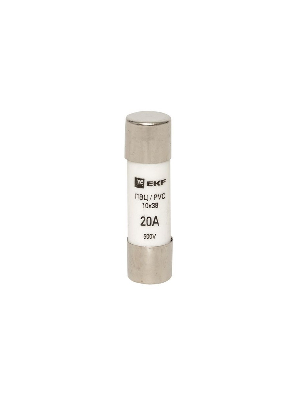 Вставка плавкая цилиндрическая ПВЦ 10х38 20А EKF pvc-10x38-20