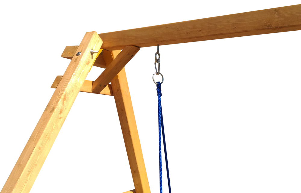 Деревянные качели с качелями гнездо 100 см и качелями со спинкой P911-7