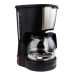 Кофеварка электр, капельная, пластик, 0.6 л, Gelberk, 600 Вт, 6 порций, пластик ручка, чер, GL-CD202