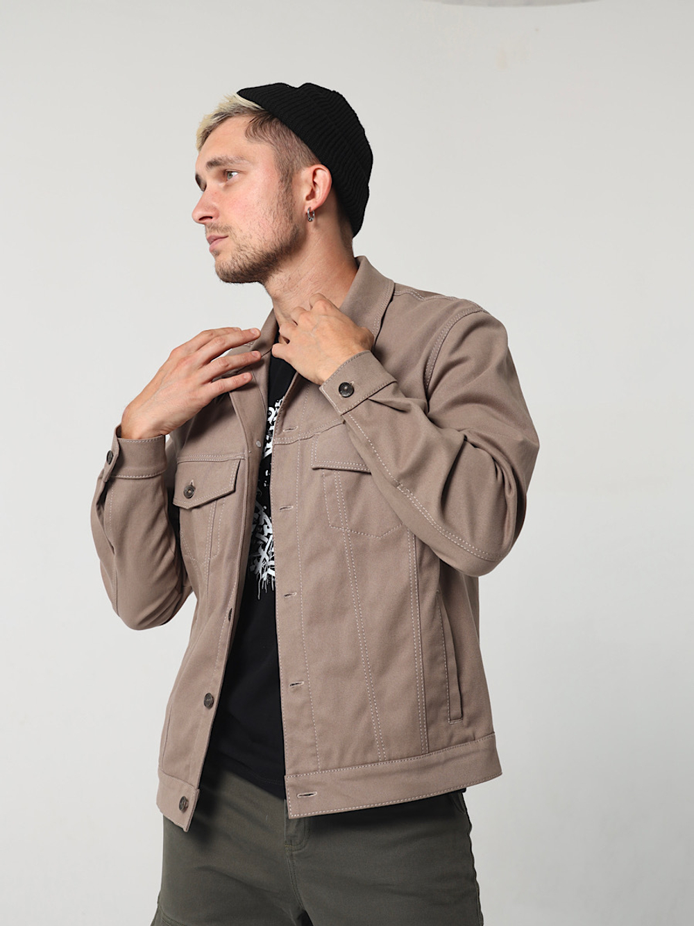 Джинсовая куртка джинсовка бежевая коричневая Город Горький