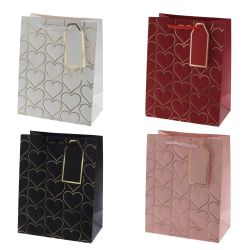 GAEM Пакет подарочный S (бумага 210г/м2, блок 12шт), L18 W10 H23 см, 4в.