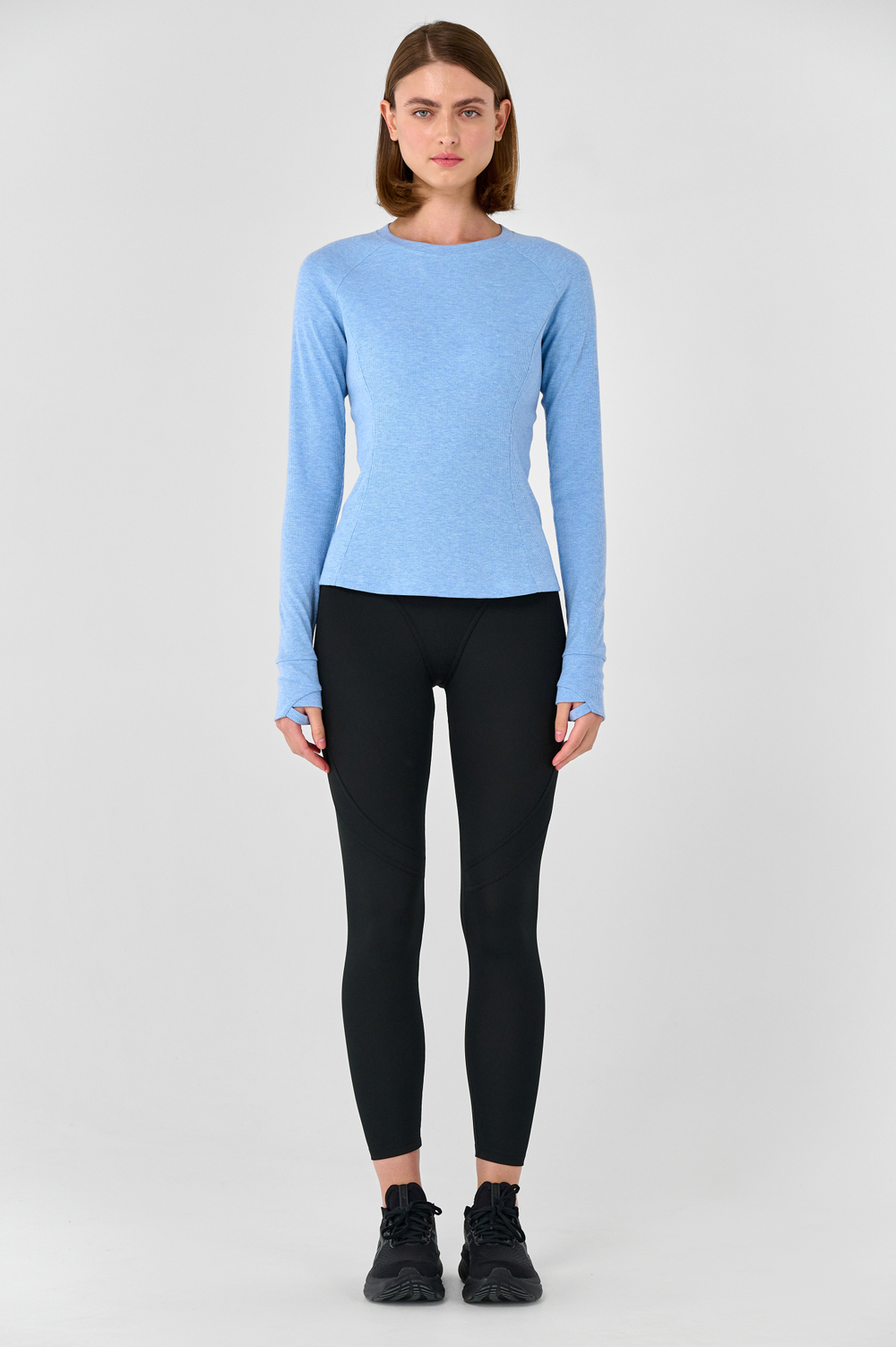 Лонгслив приталенный с рельефом