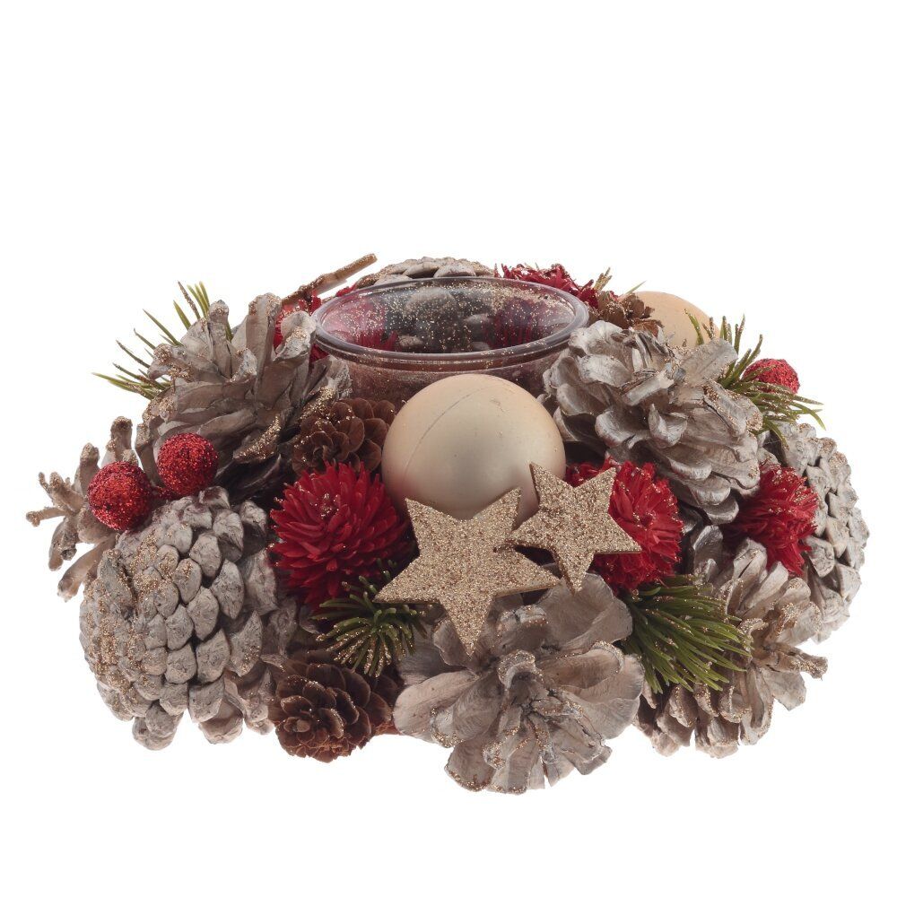 GAEM Подсвечник "Новогодняя композиция", L14 W14 H14 см