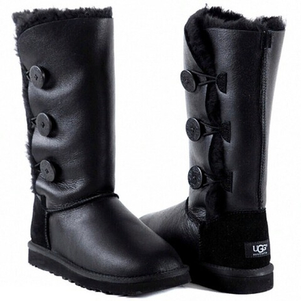 Угги Bailey Button Triplet Metallic Black