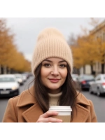 шапка ангора зимняя пушистая вязаная модная