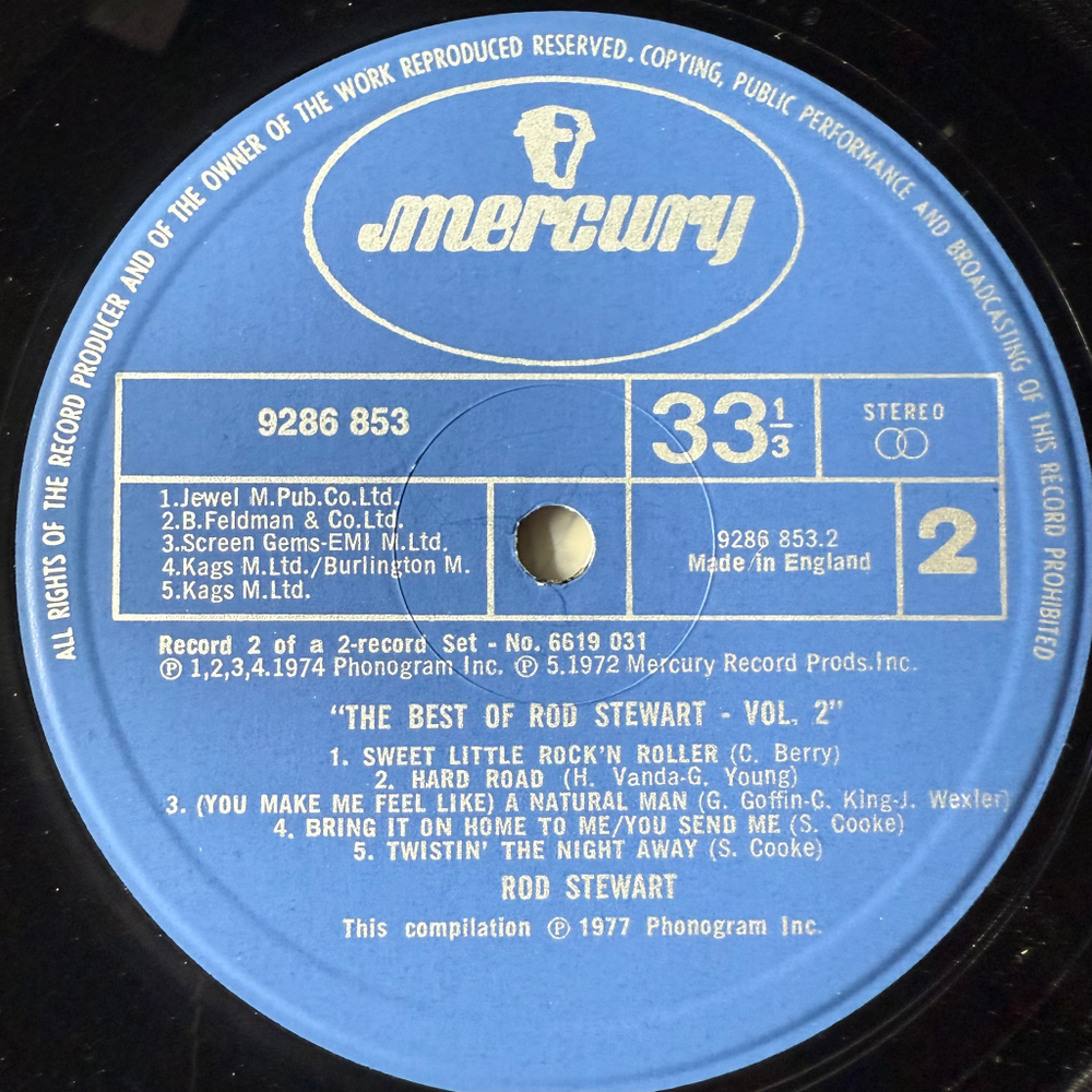 Rod Stewart ‎– The Best Of Rod Stewart Vol. 2 2LP (Англия 1977г.)
