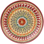 Тарелка плоская 26см красная Риштанская Керамика