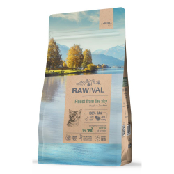 Сухой корм RAWIVAL для котят с уткой и индейкой - 0,4 кг