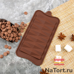 Форма силиконовая для шоколада «Плитка искушение»