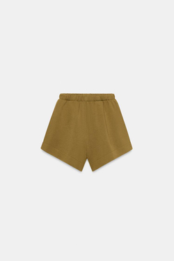 ZARA ШОРТЫ INTERLOCK, ОЛИВКОВЫЙ