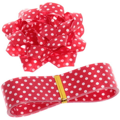 Набор для декорирования «Горошек» бант 6см, лента 2см (3м), Красный