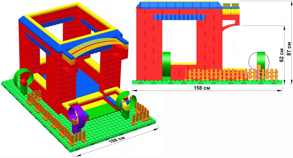 Конструктор Leco Домики GigaBloks 7,5"