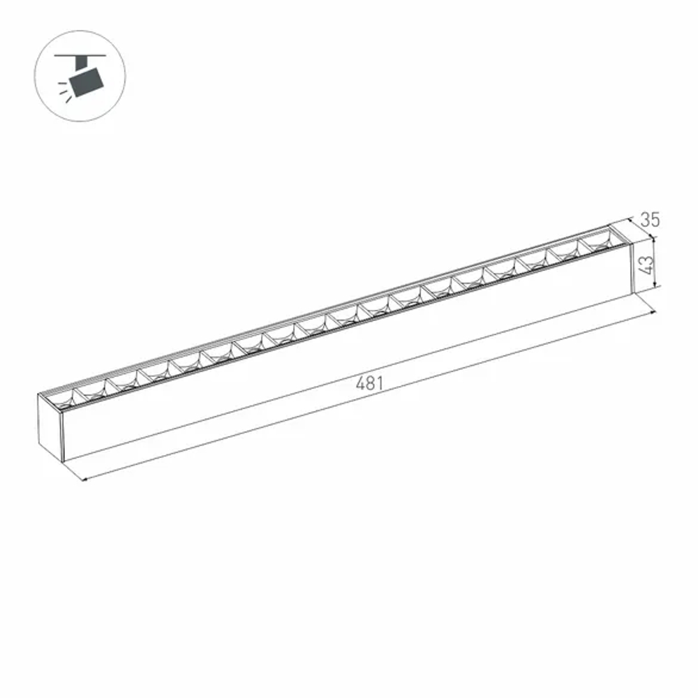 Светильник MAG-LASER-45-L480-27W Day4000 (BK, 36 deg, 24V) (Arlight, IP20 Металл, 5 лет) 032649
