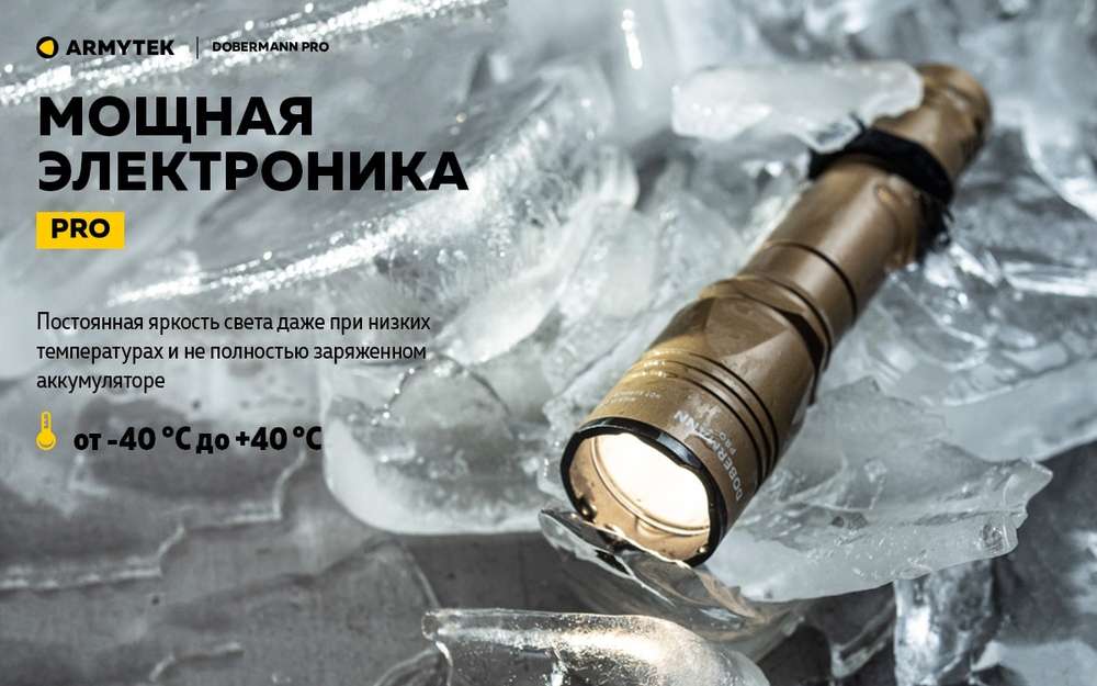 Фонарь тактический подствольный Armytek F07501WS Dobermann Pro Magnet USB Sand (теплый свет)