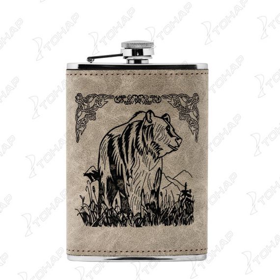 Фляжка Helios Медведь 240 мл А08-1