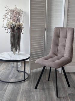 Стул ДАРЛИНГ 360 град. поворот. B5 Капучино, велюр / черный каркас, М-City