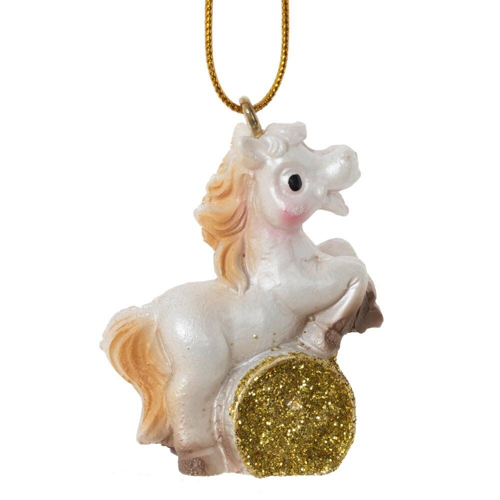 GAEM Фигурка декоративная подвесная "Лошадка", L3 W1,5 H4 см, 6в.