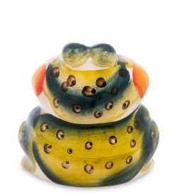 ГЛ- 506 Фигурка «Лягушка» цв. (Гжельский фарфор)