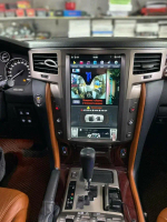 Магнитола для Lexus LX570 2007-2015 - Carmedia ZF-1819-GE вертикальный экран в стиле "Тесла" на Android 13, 8Гб+128Гб, CarPlay, 4G SIM-слот