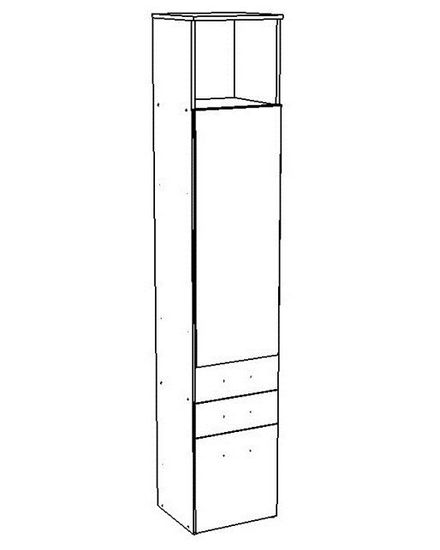 Шкаф ИТАЛИ-2 с зеркалом правый