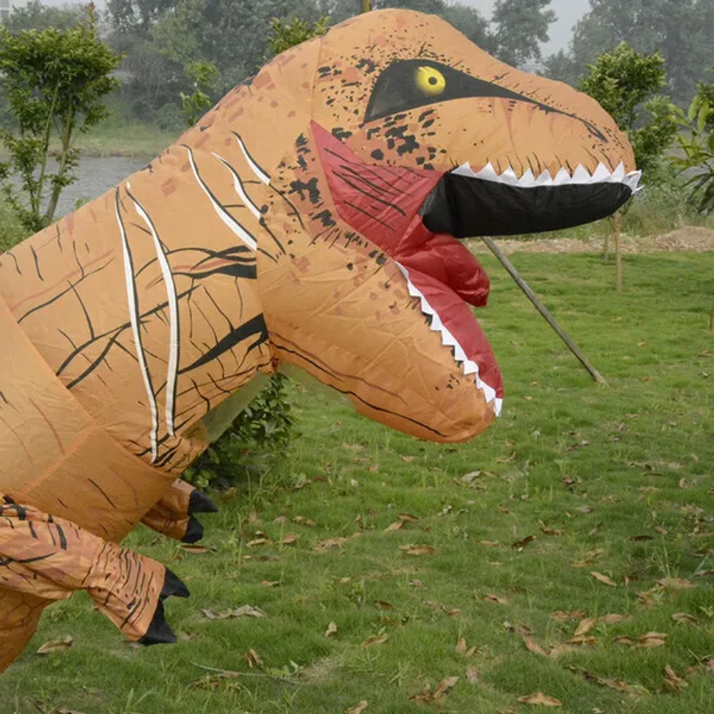 Костюм "ДинозаврT-Rex", коричневый, размер взрослый