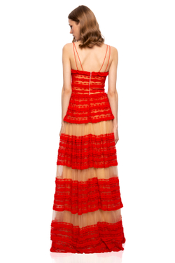 Платье Nissa красное макси