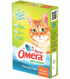 Омега NEO для кошек крепкое здоровье 90таб.