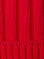 Шапка для девочки осенняя, вязаная, красная