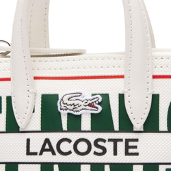 Lacoste L.12.12 Coated Mini Canvas Tote Bag - White