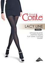 CONTE LACY LINE Колготки женские с ажурным рисунком и полосами