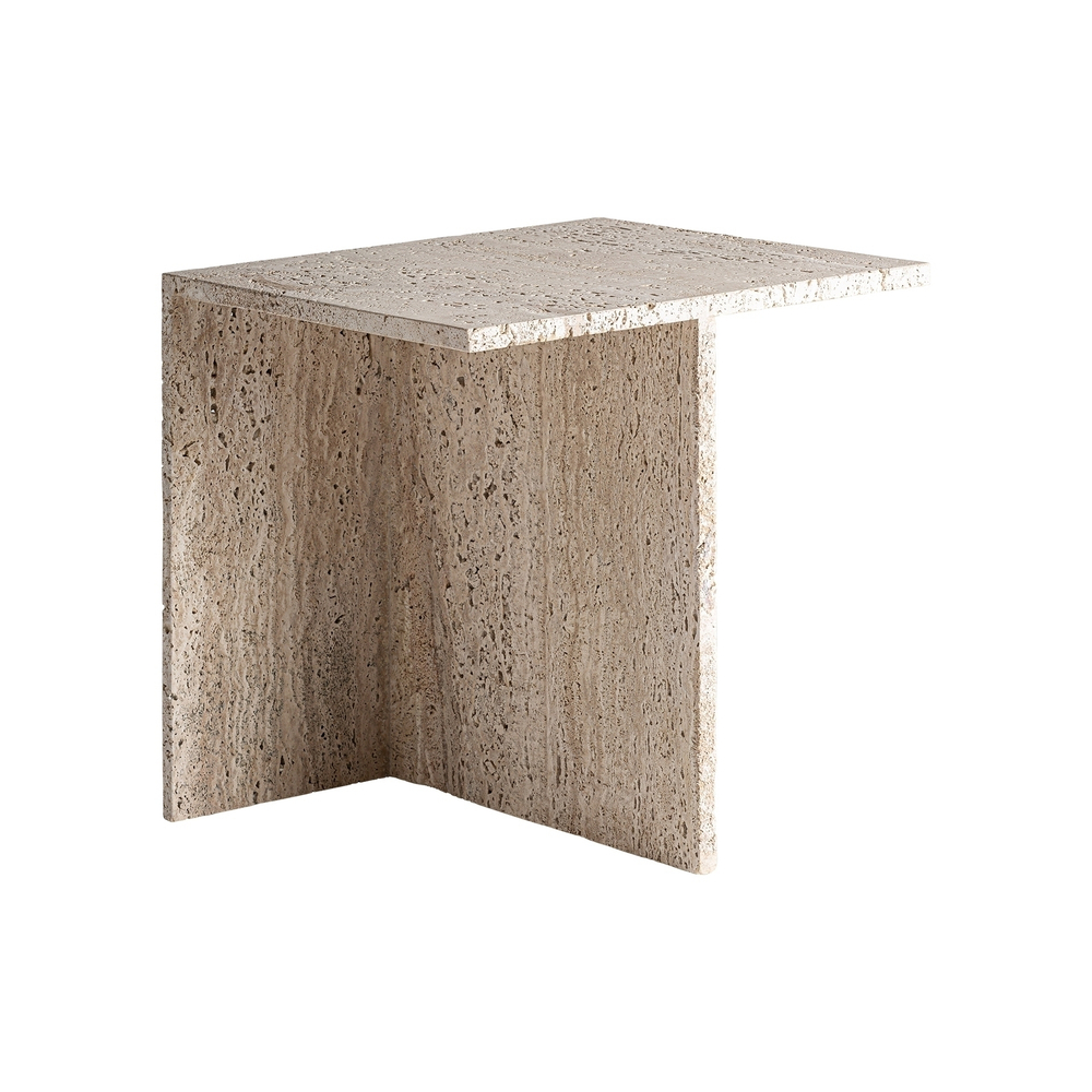 Приставной столик Vical Theuville из травертина 50x50