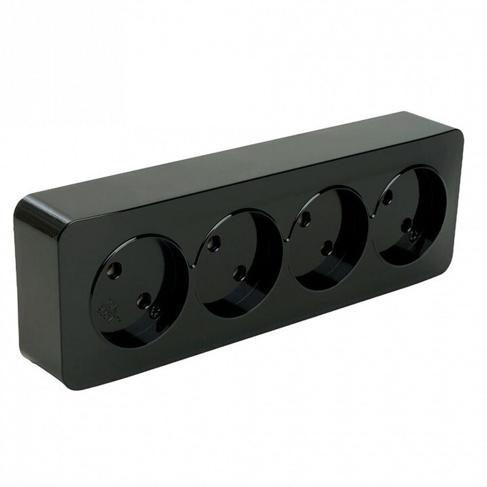 Розетка четверная без заземления Stekker София 49319