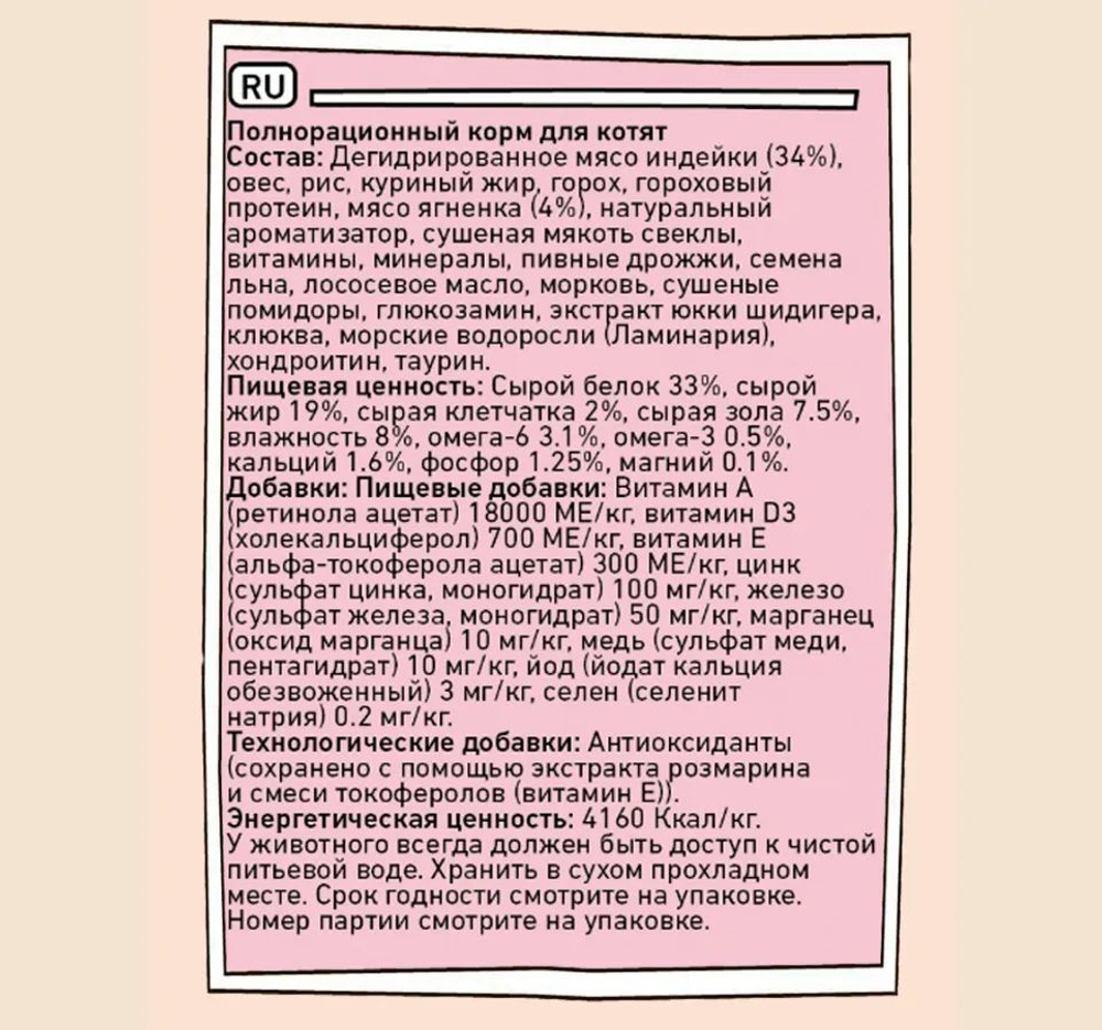 Корм для котят сухой ZILLII Kitten 10 кг, с индейкой и ягнёнком