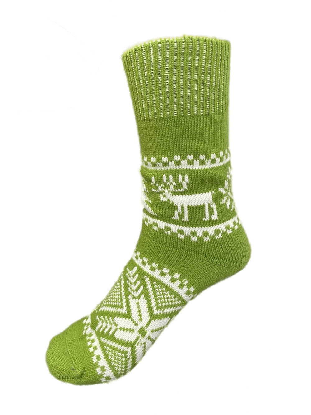 Теплые шерстяные носки Н212-12 зелёный