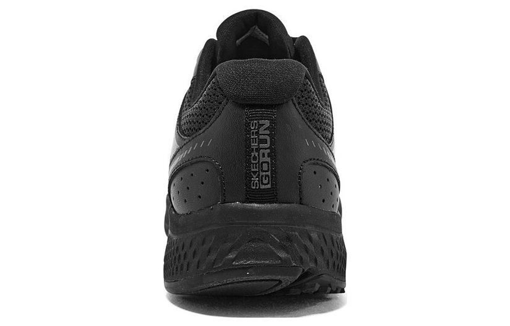 Skechers GO RUN fashion retro fabric non-slip rebound low-cut casual running shoes women's black