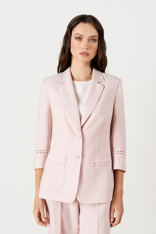 1934 Жакет женский (розовый меланж)