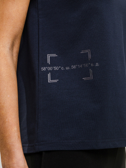 Футболка "НОХО" женская, цвет "Полярная ночь"