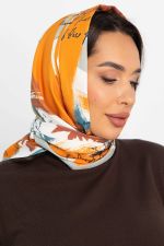 Косынка с подворотом (оранжевая пастель) КП26-23М LT Collection