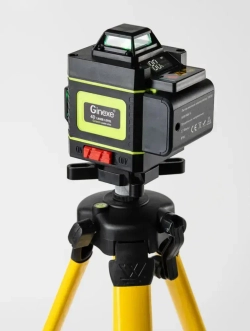 Профессиональный лазерный уровень нивелир 4D, 16 линий, 2 аккумулятора, со штативом